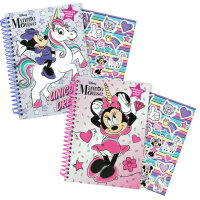 Minnie Maus Notizbuch mit Stickern A5 Unicorn / Einhorn