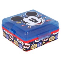 Brotdose Quadrat mit 3 Fächern Disney Mickey Mouse...