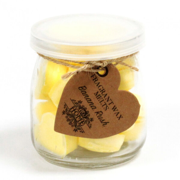 Soja Wachs Waxmelts Melts im Glas Banana Rush