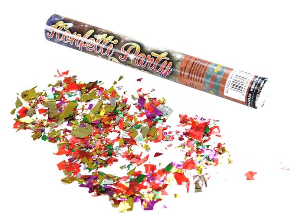 Party Popper Konfettishooter mit buntem Design ca 40 cm