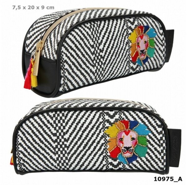 Depesche Topmodel Federmappe Kosmetiktasche black & white Mäppchen