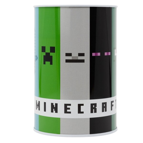 Minecraft Kinder Metall Spardose Sparbüchse Creeper Geld Bank Sparschwein