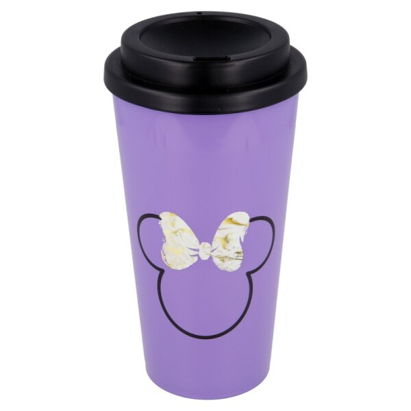 Coffee to Go Minnie Mouse lila Doppelwandig Kaffeebecher 520ml