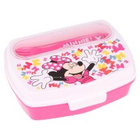Brotdose mit Besteck Disney Minnie Mouse Brotbox Lunchbox...