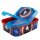 Kinder Brotdose mit 3 Fächern Captain America Kita Schule Frühstück Obst