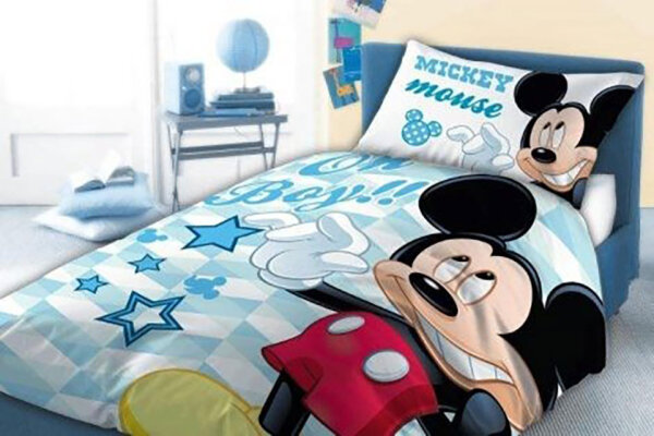 Disney Mickey Mouse Maus Kinder Bettwäsche klein Babybett 100x135cm 40x60cm