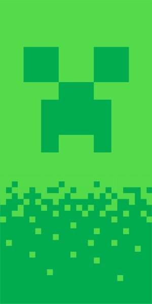 Minecraft Digital Creeper Badetuch Strandtuch 70cm x 140cm Kinder Schwimmbad