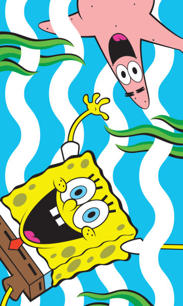 Kinder Handtuch Spongebob Schwammkopf Patrick Star 30 cm x 50 cm Gäste klein