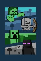 Fleecedecke Kuscheldecke Minecraft 100 x 150 cm Mobs and...
