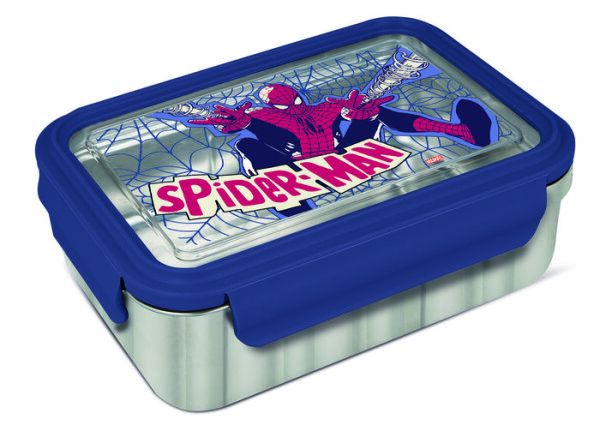 Premium Brotdose Edelstahl Vesper Frühstück Marvel Spiderman Lunchbox