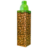 Trinkflasche Wasserflasche Minecraft Pixelada eckig 650ml
