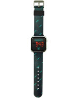 LED Uhr Minecraft schwarz