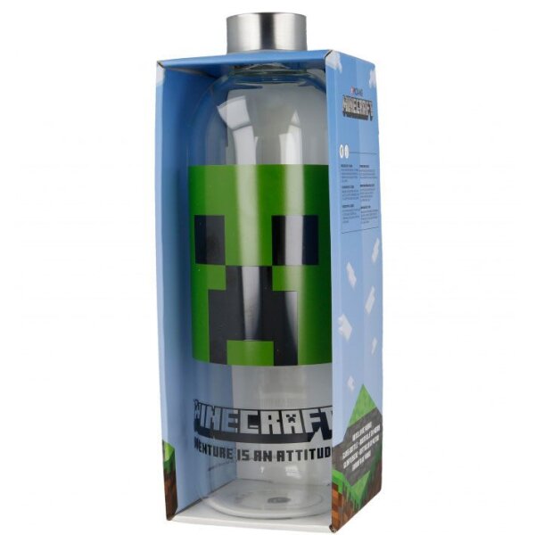 Glasflasche Minecraft Creeper 1030ml Trinkflasche Sport Gym