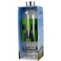 Glasflasche Minecraft Creeper 1030ml Trinkflasche Sport Gym