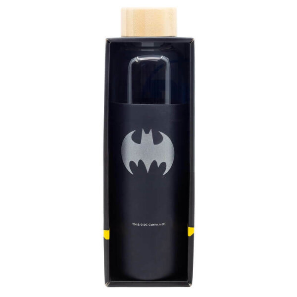 Glasflasche mit Silikonhülle DC Batman 585ml Trinkflasche Sport Gym