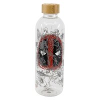 Glasflasche Marvel Deadpool 1030ml Trinkflasche Sport Gym