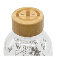 Glasflasche Marvel Deadpool 1030ml Trinkflasche Sport Gym