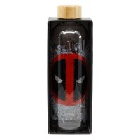 Glasflasche Marvel Deadpool 1030ml Trinkflasche Sport Gym