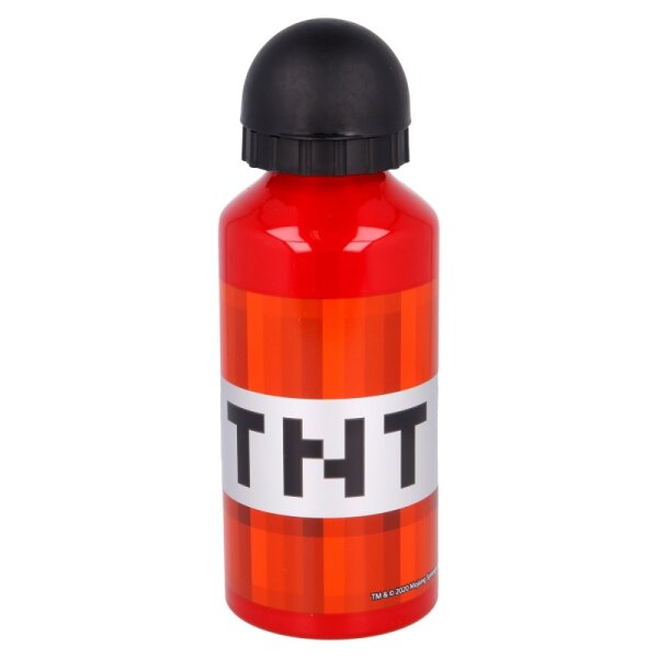 Aluminium Trinkflasche 400ml Minecraft TNT Schule Kita