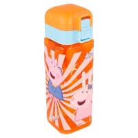 Wasserflasche Quadrat 550 ml Peppa Pig Wutz Trinkflasche...