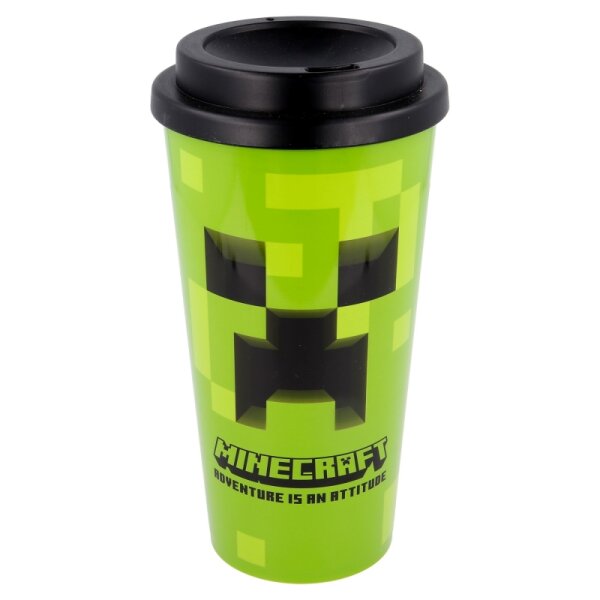 Coffee to Go Becher Minecraft Creeper Isoliert Thermobecher Kaffeebecher 520ml