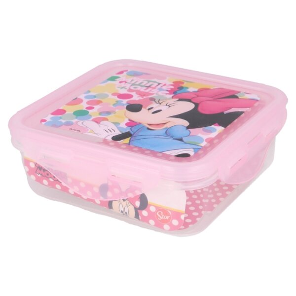 Quadratische luftdichte Brotdose 500ml Disney Minnie Mouse