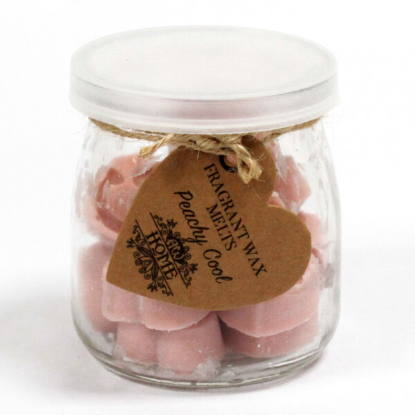 Soja Wachs Waxmelts Melts im Glas Peachy Cool