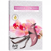 Set mit 6 duftenden Teelichtern - Vanille-Orchidee
