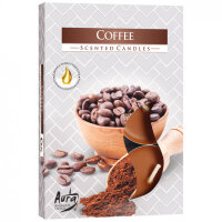 Set mit 6 duftenden Teelichtern - Kaffee