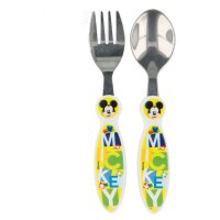 Kinder Besteck Set Mickey Mouse 2-teilig Gabel und...