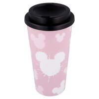 Coffee to Go Mickey Mouse rosa Doppelwandig Kaffeebecher 520ml