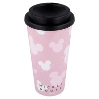 Coffee to Go Mickey Mouse rosa Doppelwandig Kaffeebecher 520ml