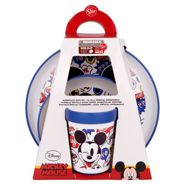 Premium Geschirr Set Mickey Mouse IT´S A MICKEY THING BiColor